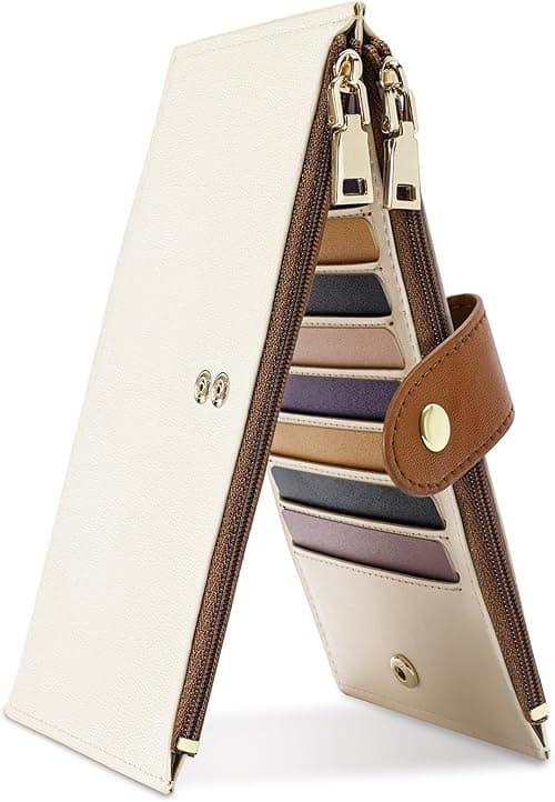 Travelambo RFID Wallet Women Large Size Bifold Multi Card Wallet Case with Zipper Pocke Credit Card Holder for Women on Amazon.ae - Price Tracker