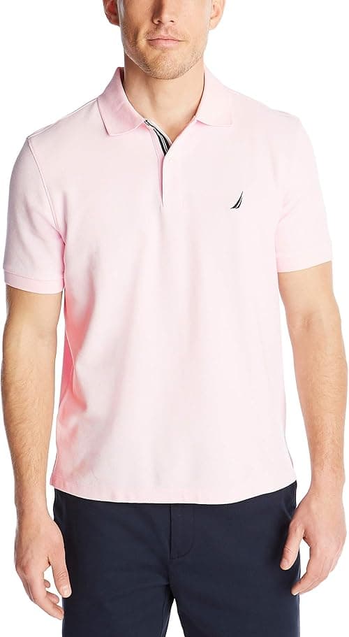 Nautica mens Classic Short Sleeve Solid Polo Shirt Polo Shirt on Amazon.ae - Price Tracker