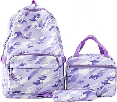 3 PCS School Backpack Set with Bookbag Lunch Box Pencil Case Lightweight Children's Bookbag Adjustable Shoulder Straps Side Pockets for Elementary Middle School on Amazon.ae - Price Tracker