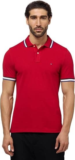 Tommy Hilfiger Mens Cuff interest slim f Polos (pack of 1) - دليلك لأفضل العروض
