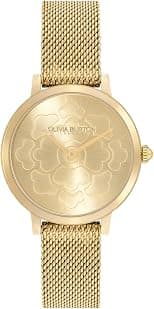 Olivia Burton Womens Ultra Slim Floral Quartz Basic Slim, Light Gold, One Size - Best Deal Finder
