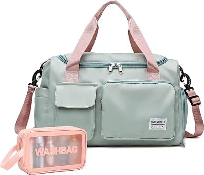 BEULPTN Small Gym Bag for Women, Waterproof Travel Duffle Bag Carry On Weekender Bag with Shoe Compartment & Wet Pocket, E-Green, Fashion on Amazon.ae - Price Tracker