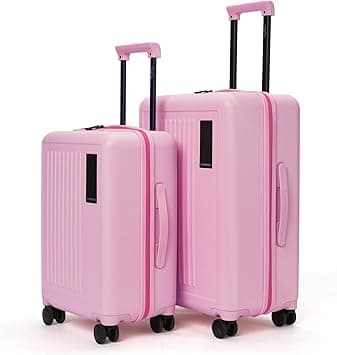 MOKOBARA The Transit Wave Set of 2 Luggage|Small 54cm & Medium 64cm Pink Polycarbonate 8 Wheel Trolley Hardsided Suitcase with Built in TSA Lock Travel Suitcase (Excuse Me) on Amazon.ae - Price Tracker