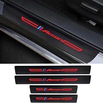 4PCS for Accord Door Sill Protector Compatible fit Honda Accord Accessories, Carbon Fiber Leather Door Sill Sticker, Reflective Automotive Door Sill Guard, Decoration Door Sill Scuff Plate Sticker - Amazon.ae Price Tracker