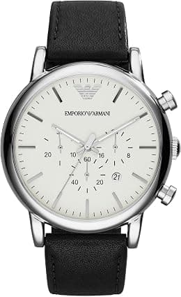Emporio Armani Men's Chronograph, Stainless Steel Watch, 46mm case size - Best Deal Finder