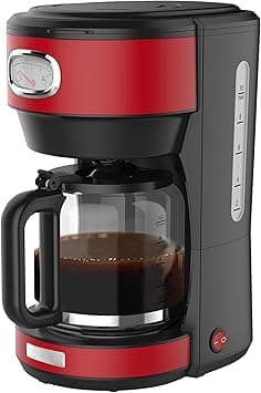 Westinghouse USA Retro Series 1.25L Coffee Maker – Red | Stylish Design with Brew Control, Pause-and-Pour Function, Permanent Filter (UAE Version) - 2 Years Warranty on Amazon.ae - Price Tracker