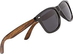 WOODIES Walnut Wood Sunglasses with Dark Polarized Lenses 100% UVA/UVB Ray Protection Unisex - Amazon.ae Price Tracker