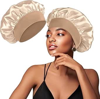 Satin Silk Bonnet compatible with Curly Hair, Hair Bonnet Silk Wrap for Sleeping, Night Sleep Cap for Women on Amazon.ae - Price Tracker