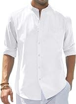 J.VER mens Mmcxll-linen Shirt Button Down Shirt (pack of 1) - Best Deal Finder