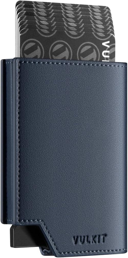 VULKIT Men's Wallet Minimalist Pop Up Card Holder RFID Blocking Magnetic Closure Leather Wallet with ID Window for Cash & Credit Cards Up To 11 Cards on Amazon.ae - Price Tracker