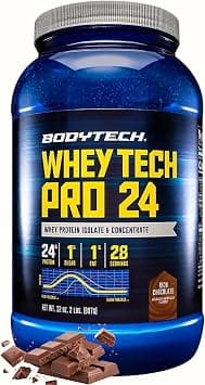 BODYTECH Whey Tech Pro24 Powder Rich Chocolate (2 lbs/ 28 Servings) on Amazon.ae - Price Tracker