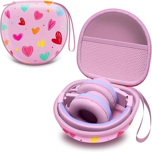 Kids Headphones Case Compatible with iClever HS19 / BTH12 / BTH22 / BTH20, Candy Bila BH03, JoySpark-T5, MIDOLA MD-B01, EarFun, IMYB, Noot Products Foldable Kids Headphones, Love Fans(Case Only) on Amazon.ae - Price Tracker
