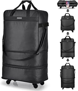 Hanke Suitcases with Wheels Expandable Foldable Luggage Bag Collapsible Rolling Travel Duffel Bag without Telescoping Handle - Amazon.ae Price Tracker