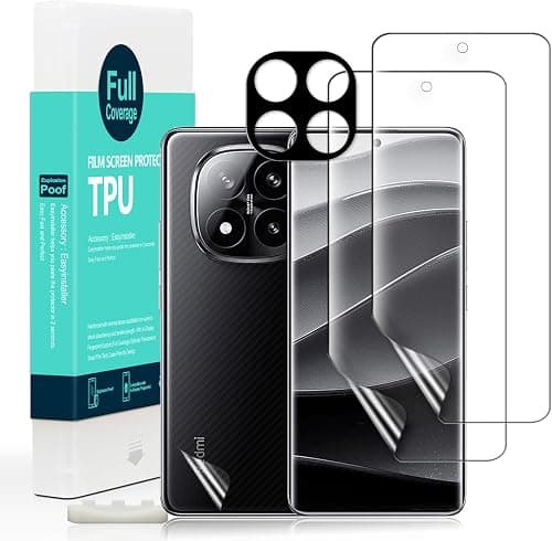 Ibywind 2 Pcs Screen Protector For Xiaomi Redmi Note 14 Pro+ 5G/Redmi Note 14 Pro Plus 5G 6.67",Flexible TPU Film,With 1Pc Camera Lens Protector,1Pc Back Film[Easy to install] on Amazon.ae - Price Tracker