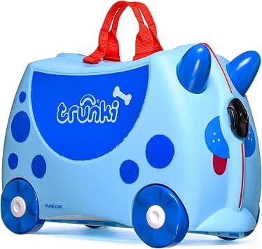 Trunki Doug Children's Suitcase: Wheeled Hand Luggage for Kids, Ba Blue, 47 x 32 x 21 cm, Kids' Luggage with Multifunctional Strap on Amazon - Best Deal Finder
