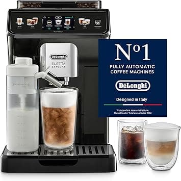 De'Longhi Cold Brew Coffee Machine ELETTA EXPLORE Fully Automatic Espresso Machine with 50+ Hot & Cold Beverages, Cold Extraction Technology, Color Touch Display, 13 Grinder Settings (Made in Italy) on Amazon.ae - Price Tracker