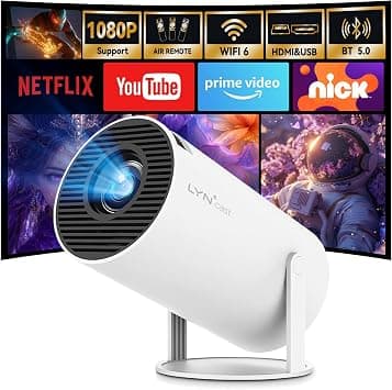 [Built-in Apps Upgrade] Smart Projector with Wi-Fi 6 and Bluetooth 5.4, Support 4K Full HD, Automatic Keystone Correction 360° Portable Mini Movie Projector for iOS/Android | Auto Focus · Auto Keystone Correction · Up to 200 inches · Wireless Screen Mirroring on Amazon.ae - Price Tracker