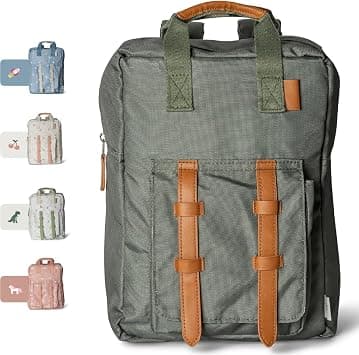Kids School Backpack Easy to Carry & Durable, 5-8 years, Made of Sustainable Materials, Spacious, Perfect for Nurseries and Travel, Classic Green Print on Amazon.ae - Price Tracker