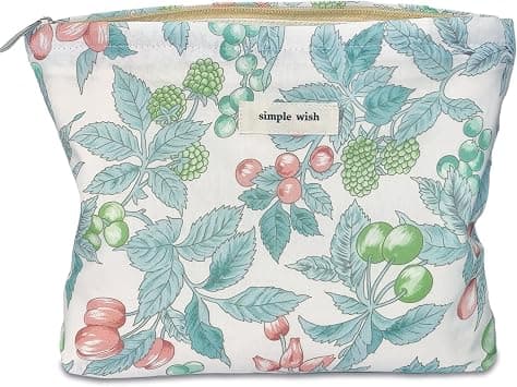 STARDW Flower Cosmetic Bags Makeup Bags for Women and Girls,Travel Makeup Bag Large Capacity Canvas Makeup Bag,Makeup Organizer Bag Zipper Pouch, Berry Green, Large Capacity Aesthetic Makeup Bags on Amazon - Best Deal Finder