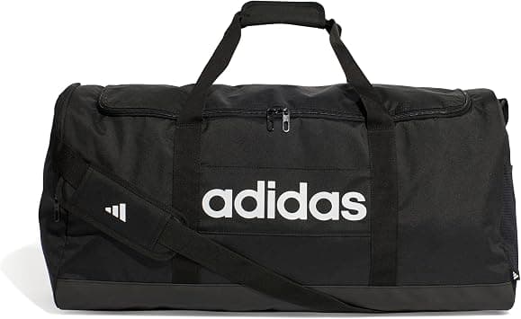 adidas Unisex-Adults LINEAR DUFFEL LARGE, Black/Black/White, One Size - Best Deal Finder