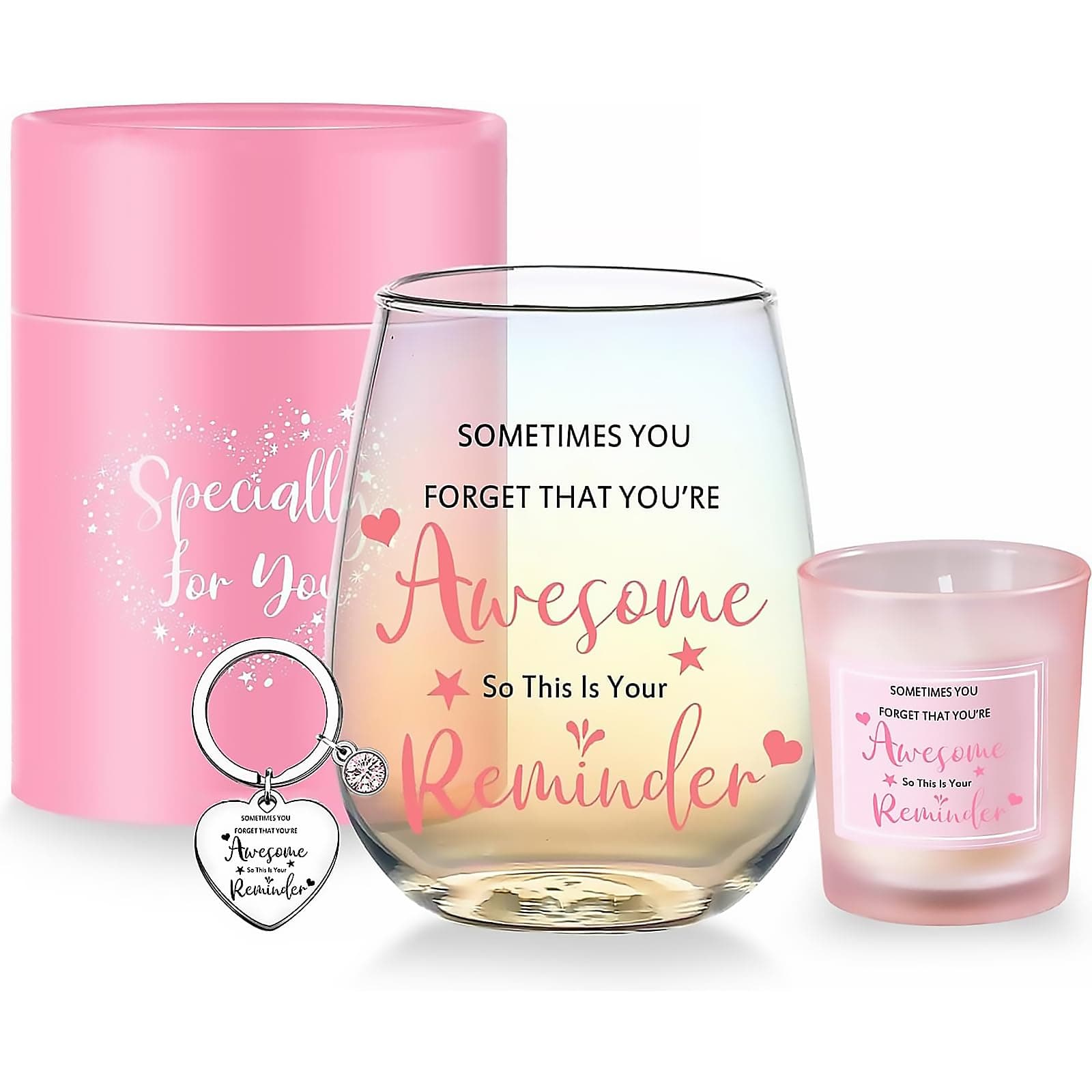 Thank You Gifts for Women Stemless Wine Glasses Presents for Women Personalised Friendship Birthday Gift Leaving Gifts Pamper Gifts for Women Colleagues Bestie Sister for Her 480ml on Amazon.ae - Price Tracker