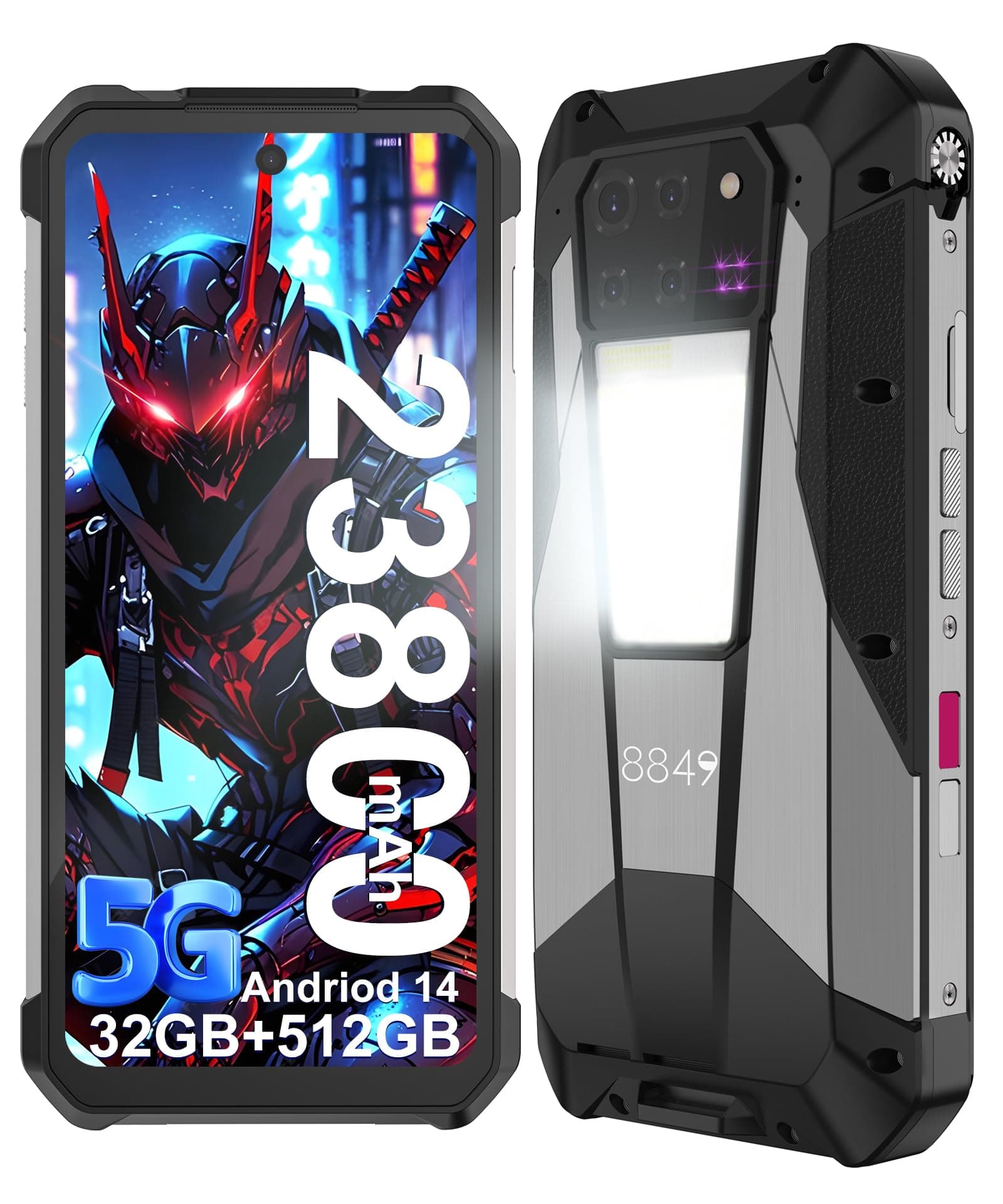 8849 Tank 3 Pro Rugged Smartphone Unlocked, Android 14 Waterproof Rugged Cell Phone with Projector, 6.79" 23800mAh 5G Mobile Phones 32GB RAM 512GB ROM, Dual SIM/Camping Light/2TB Expand/OTG/GPS on Amazon.ae - Price Tracker