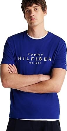 Tommy Hilfiger mens Short Sleeve Cotton Graphic T-shirts With Printed Logo, Also Available in Big & Tall Short Sleeve Cotton Graphic T-shirts With Printed Logo, Also Available in Big & Tall on Amazon.ae - Price Tracker
