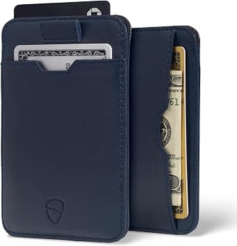 Vaultskin CHELSEA Men's RFID Blocking Slim Leather Wallet | Slim Leather Card Holder for Men, RFID Blocking, Minimalist, Front Pocket. Includes a gift box - متتبع أسعار Amazon.sa