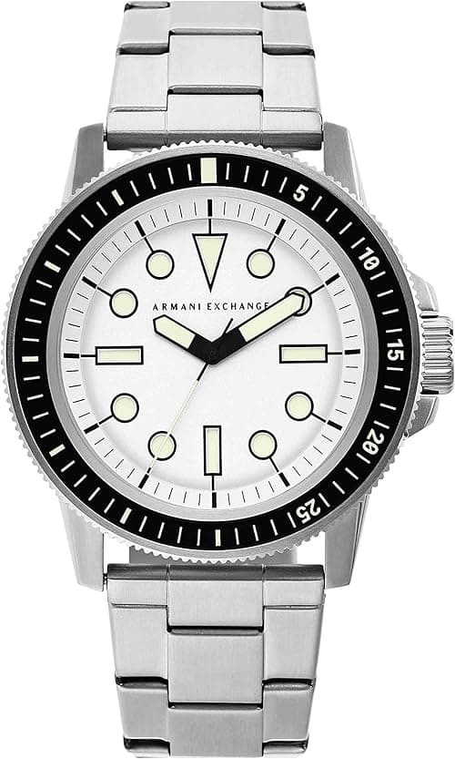 Armani Exchange A|X Men's Quartz Watch with Stainless Steel Strap, Silver, 22 (Model: AX1853) on Amazon.ae - Price Tracker