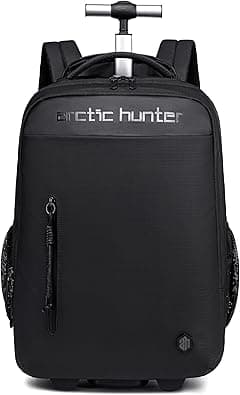 ah arctic hunter Durable Professional Rolling Backpack, Light Weight Water Resistant 19 Inch Backpack Trolley with 360° Degree Opening for Office Travel Business School, LG00657-1 - Amazon.ae Price Tracker