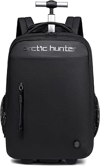 ah arctic hunter Durable Professional Rolling Backpack, Light Weight Water Resistant 19 Inch Backpack Trolley with 360° Degree Opening for Office Travel Business School, LG00657-1 on Amazon.ae - Price Tracker