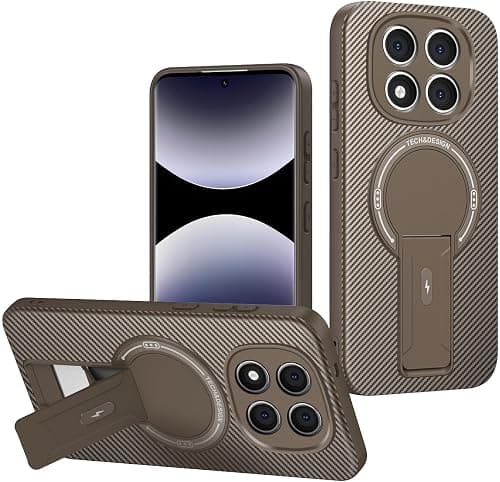 Case Compatible with Redmi Note 15 Pro Plus 5G Camera Protection Magnetic Kickstand Bracket 2 in 1【TPU+PC】Drop Shockproof Brown على Amazon.ae - متتبع الأسعار
