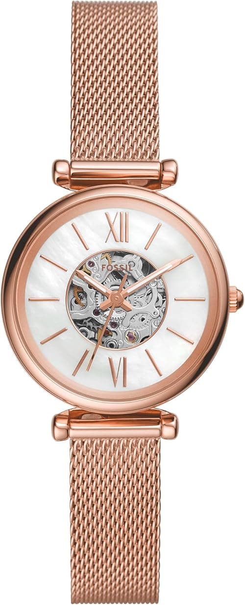 Fossil Carlie Mini Women's Watch with Stainless Steel or Leather Band على Amazon.ae - متتبع الأسعار