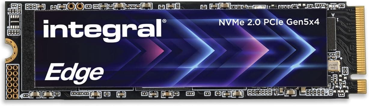 Integral EDGE Gen 5 1TB PCIe 5.0 M.2 2280 NVMe SSD, Ultra-Fast 10,200 MB/s Read & 8,300 MB/s Write - IOPS 1.3M/1.5M, Rapid Gaming, 4K/8K Video Editing, AI Creation & 3D Rendering & Enhanced Boot Times on Amazon.ae - Price Tracker