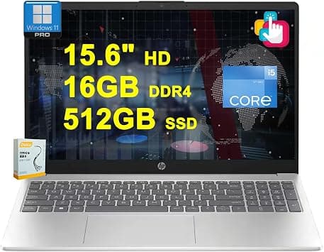 HP 15 Business Laptop | 15.6" HD BrightView Touchscreen | Intel Intel 10-core i5-1235U (>i7-1195G7) | 16GB DDR4 512GB SSD | USB-C Long-Lasting Battery Fast Charging Win11Pro w/DLCA Accessory on Amazon.ae - Price Tracker