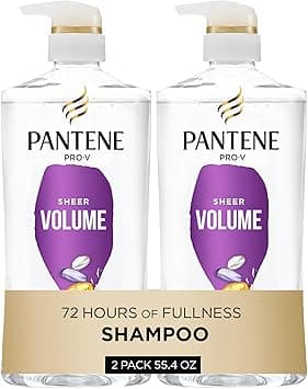 Pantene Shampoo, Sheer Volume - Lightweight Nourishment for Fine, Color-Treated Hair, 72-Hour Fullness and Body, 27.7 Oz Each, 2-Pack + Miracle Rescue Shot (0.5 Oz) on Amazon.ae - Price Tracker