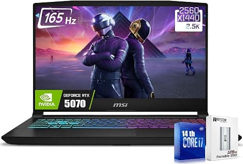msi Katana HX Gaming Laptop, 15.6” 165Hz QHD IPS Display, 16-core i7-14650HX (>i9-12900H, UP to 5.2 GHz, GeForce RTX 5070, Copilot+ PC, RGB Backlit Keyboard, Win11, Black(16GB DDR5 RAM | 1TB SSD) on Amazon.ae - Price Tracker