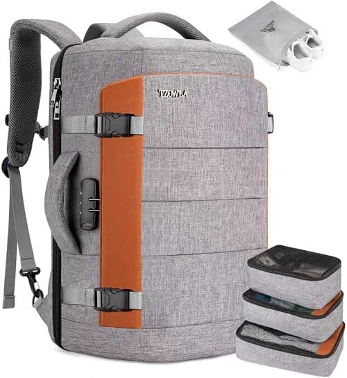 Tzowla Travel Laptop Backpack for Men Women Flight Approved,40L Large Capacity Water Resistant Anti Theft Backpacks على Amazon.ae - متتبع الأسعار