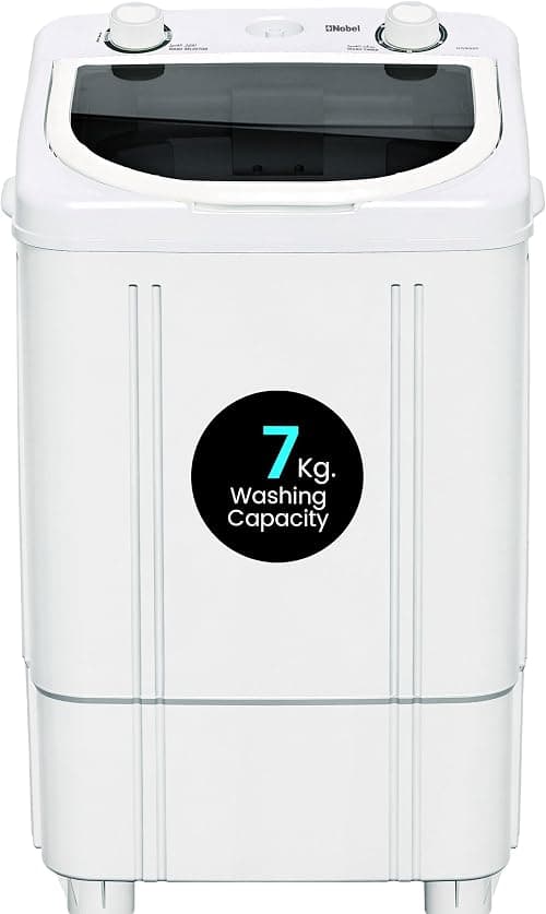 7KG Semi Automatic Washing Machine Single Tub 1320 RPM, Rust Free Body, 3D Hand Wash Pulsator, 15 Min Timer, Quiet Operation - NWM990 on Amazon.ae - Price Tracker
