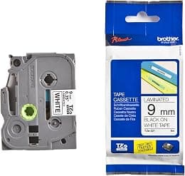 Brother Genuine TZe-221 9mm Standard Laminated Label, Black on White Tape, 8M Length - Best Deal Finder