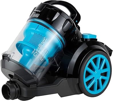 BLACK+DECKER Multi Cyclone Bagless Corded Vacuum Cleaner, 2000W, 2.5L Capacity, 6-Stage HEPA Filtration, Variable Speed, 289 Air Watts, Auto Cord Rewind, 5m Cable, Washable Filter, Blue - VM2080-B5 - Amazon.ae Price Tracker