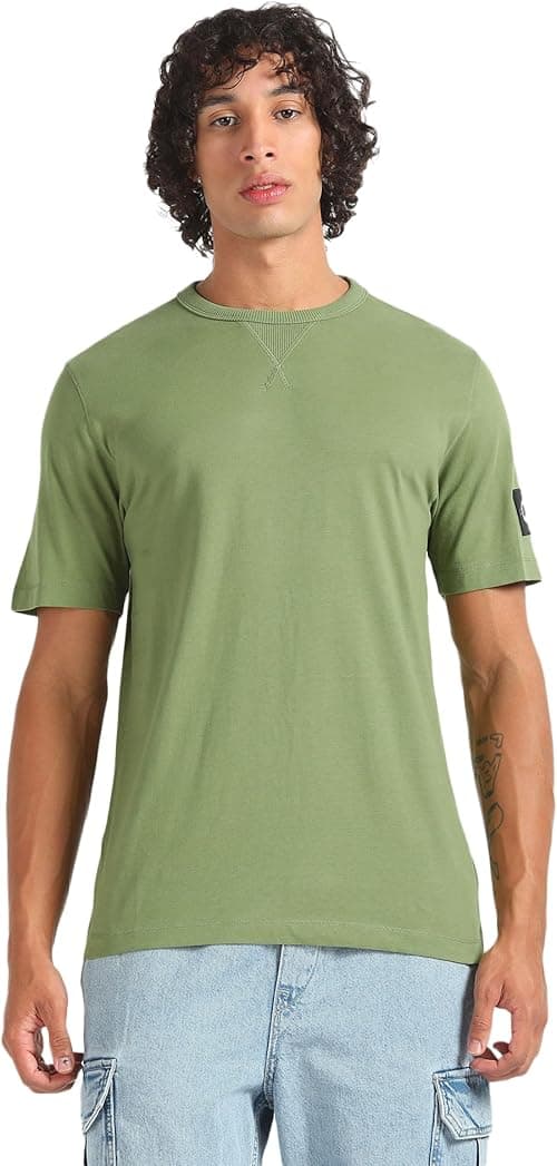 Calvin Klein Jeans Men's Badge Regular Tee S/S Knit Tops on Amazon.ae - Price Tracker