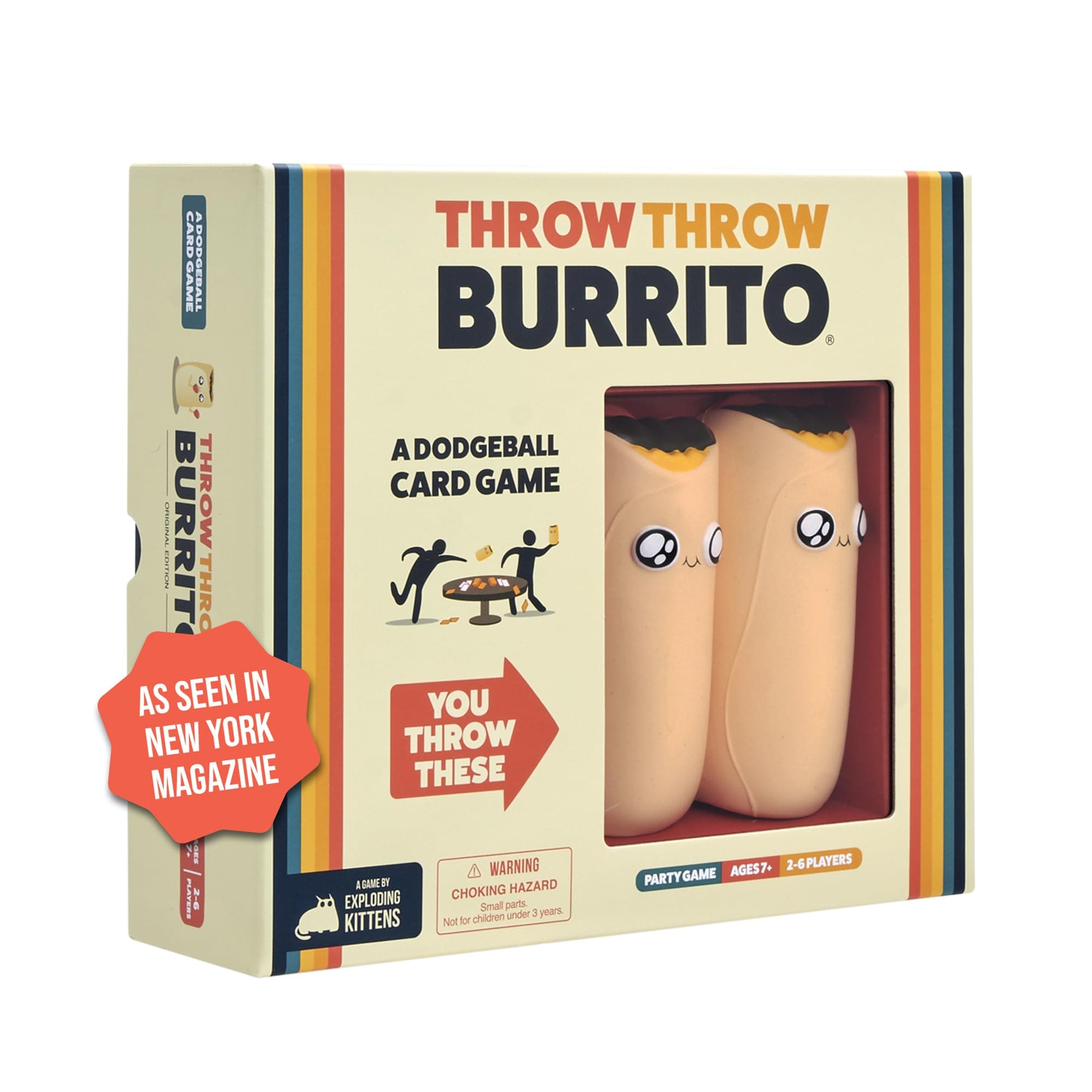 Throw Throw Burrito by Exploding Kittens - A Dodgeball Card Game - Family-Friendly Party Games - Card Games for Adults, Teens & Kids (English Version) on Amazon.ae - Price Tracker