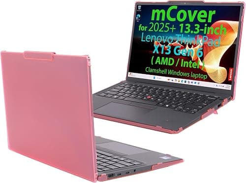 mCover case ONLY Compatible for 2025+ 13.3" Lenovo ThinkPad X13 Gen 6 Series Clamshell (with 180° Hinge) Windows Notebook PC(NOT Fitting Any Other Models)- Pink على Amazon.ae - متتبع الأسعار