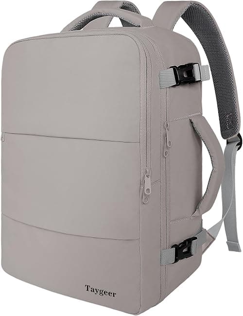 Taygeer Travel Backpack for Women, Carry On Rucksack with USB Charging Port and Shoe Pouch, Flight Approved Laptop Bookbag, College Gym Bag Casual Daypack for Weekender Business Hiking on Amazon.ae - Price Tracker