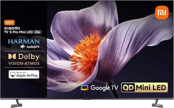 Xiaomi TV S Pro Mini LED 75 2026, Smart TV, 4K QD-Mini LED 144Hz Google TV, Dolby Vision, Dolby Atmos, HDR 10+, DTS-X, Harman AudioEFX, Google Assistant, Airplay 2, Low-reflection display on Amazon.sa - Price Tracker