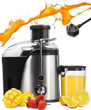 Juicer Machine, High-Efficiency 800W Multi-Speed Mini Juicer Quick Fruit and Vegetable Juicing for Healthy Lifestyle, Easy to Clean, Stainless Steel, BPA-free (Black) على Amazon.ae - متتبع الأسعار