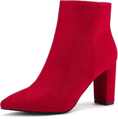 DREAM PAIRS Women's Pat Chunky High Heel Ankle Booties Sianna-3 - Best Deal Finder