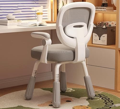 Kids Desk Chair, Adjustable Children Study Computer Chair with Arms, Ergonomic Chair Desk for Kids Age 4-12 with Adjustable Height, Suitable for Home Bedroom School (grey) على Amazon.ae - متتبع الأسعار