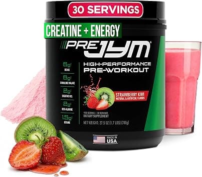 JYM Supplement Science Pre JYM Strawberry Kiwi Pre Workout Powder - BCAAs, Nootropics, Creatine HCI, Citrulline, Beta-Alanine, Betaine, Taurine, Huperzine 30 Servings على Amazon.ae - متتبع الأسعار